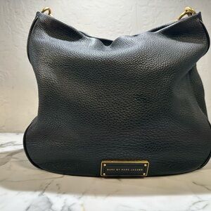 Marc by Marc Jacobs Black Hobo Bag with Gold Accents